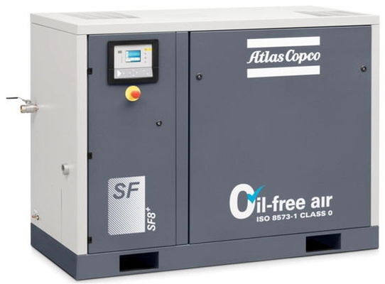 69dB VSD Kuru Vakum Pompaları, 18KW Su Enjeksiyonlu Kompresör Atlas Copco AQ 18